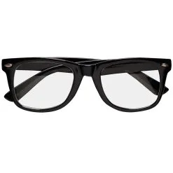 Schwarze Nerd Brille Mit Gläsern