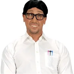 Schwarze Nerd Brille Mit Gläsern -Kostümzubehör Verkaufsladen schwarze nerd brille mit glaesern streberbrille faschingsbrille karnevalsbrille 17338 3