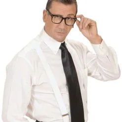 Schwarze Nerd Brille Mit Gläsern -Kostümzubehör Verkaufsladen schwarze nerd brille mit glaesern streberbrille faschingsbrille karnevalsbrille 17338 4