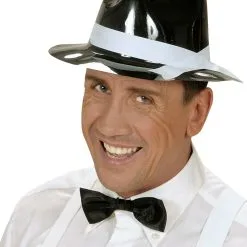 Schwarze Satinfliege -Kostümzubehör Verkaufsladen schwarze fliege aus satin schwarze fliege kostuem zubehoer 22938 5