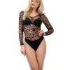 Schwarzer Spinnweben Langarm Body -Kostümzubehör Verkaufsladen spinnweben langarm body schwarz kostuemzubehoer fuer halloween chrochet spider web bodysuit black 35789