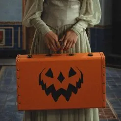 Creepy Pumpkin Vintage Koffer Orange -Kostümzubehör Verkaufsladen spooky pumpkin vintage koffer orange liverly ghosts haunted hallows vintage trunk halloween merchandise und geschenke 54188