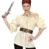 Steampunk Piratenbluse Beige