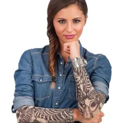 Tattoo Ärmel Skelett Print 2 St.