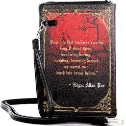 The Raven Buch Handtasche -Kostümzubehör Verkaufsladen the raven vintage buch clutch halloween kostuem zubehoer gothic accessoires handtasche 54519 4