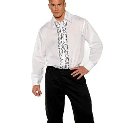 Kostüm Hemd Tuxedo Weiß