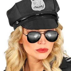 Polizei Spiegelbrille -Kostümzubehör Verkaufsladen verspiegelte polizeibrille verspiegelte pilotenbrille kostuembrille cop glasses 15839 002