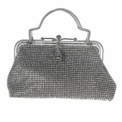 Silberne Vintage-Handtasche Mit Strass