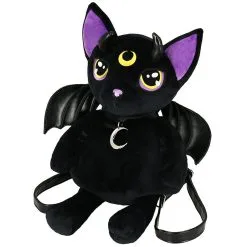 Violet Dämonia Katzen Rucksack Aus Plüsch -Kostümzubehör Verkaufsladen violet daemonia katzen pluesch rucksack violet demonic kitty plush backpack gothic merchandise 50584 05