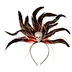 Voodoo Haarreif Mit Totenschädel -Kostümzubehör Verkaufsladen voodoo haareif mit totenkopf voodoo haarreif mit totenschaedel voodoo hairpiece with skull 52696 03