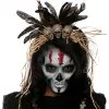 Voodoo Haarschmuck Mit Totenköpfen -Kostümzubehör Verkaufsladen voodoo kopfschmuck mit totenkoepfen halloween kostuem zubehoer witch doctor headband 35604