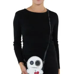 Voodoo Puppe Schultertasche Vinyl -Kostümzubehör Verkaufsladen voodoo puppe umhaengetasche vinyl halloween handtasche voodoo doll bag 37578 3