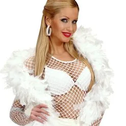 Federboa Weiß 1,80 M -Kostümzubehör Verkaufsladen weisse federboa 180cm white feather boa 180 cm weisser federschal kostuemzubehoer 36674 03