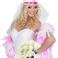 Eleganter Brautstrauß Kostüm Accessoire -Kostümzubehör Verkaufsladen weisser brautstrauss mit rosen als kostuemzubehoer white bridal bouquet with roses 36834 04