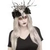 Kopfschmuck Geister Raben Königin -Kostümzubehör Verkaufsladen zombie raben koenigin kopfschmuck halloween kostuem zubehoer raven mistress headpiece 31125